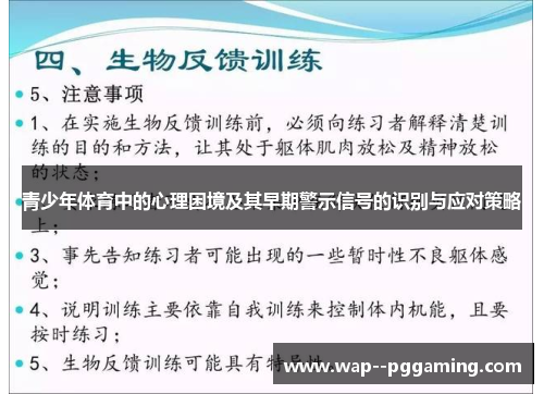 青少年体育中的心理困境及其早期警示信号的识别与应对策略